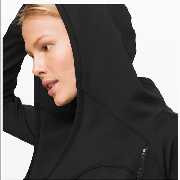 Lululemon Every Journey Hoodie Asymmetrical Zip Black Sz 2